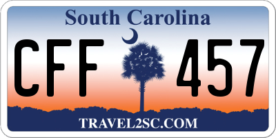 SC license plate CFF457
