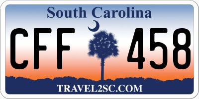 SC license plate CFF458