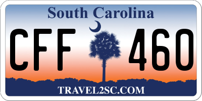 SC license plate CFF460