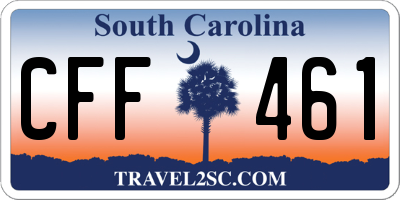 SC license plate CFF461