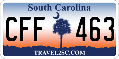 SC license plate CFF463