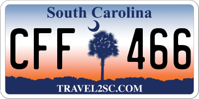 SC license plate CFF466