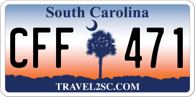 SC license plate CFF471
