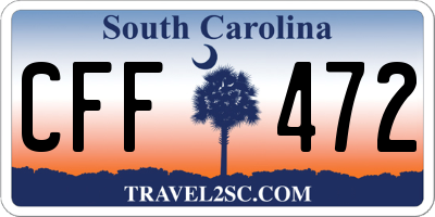 SC license plate CFF472