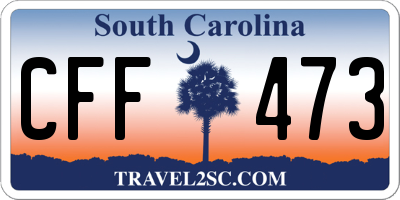 SC license plate CFF473