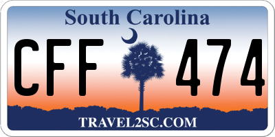 SC license plate CFF474