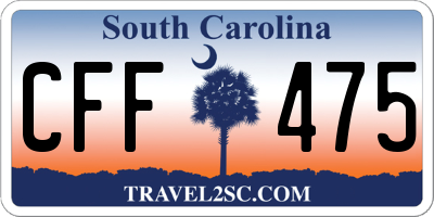 SC license plate CFF475
