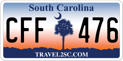 SC license plate CFF476