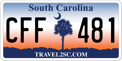 SC license plate CFF481
