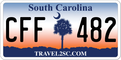 SC license plate CFF482