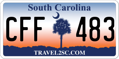 SC license plate CFF483