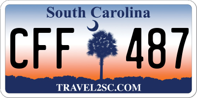 SC license plate CFF487