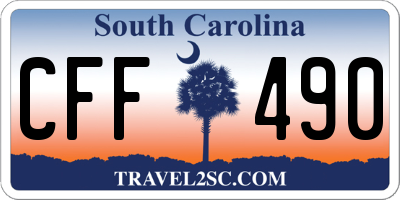 SC license plate CFF490