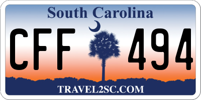 SC license plate CFF494