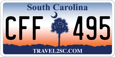 SC license plate CFF495