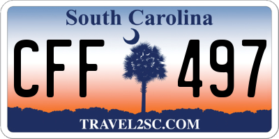 SC license plate CFF497