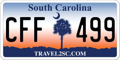 SC license plate CFF499