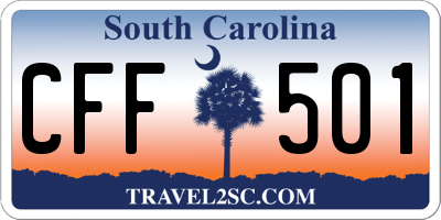 SC license plate CFF501