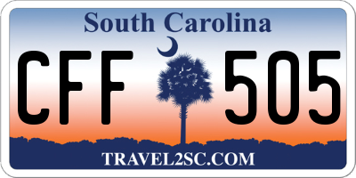 SC license plate CFF505