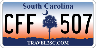SC license plate CFF507