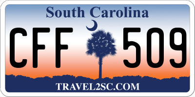 SC license plate CFF509