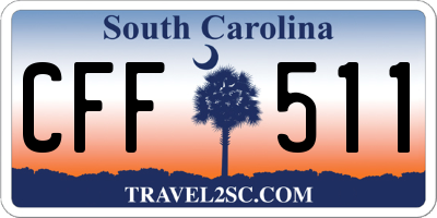 SC license plate CFF511