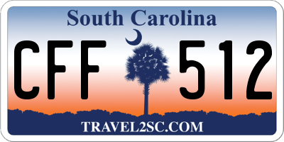 SC license plate CFF512