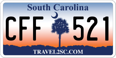 SC license plate CFF521
