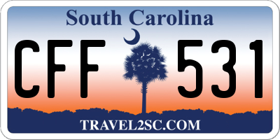 SC license plate CFF531