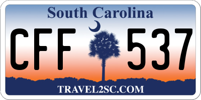 SC license plate CFF537