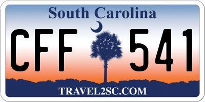 SC license plate CFF541