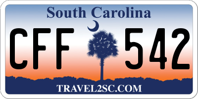 SC license plate CFF542