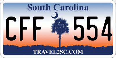 SC license plate CFF554