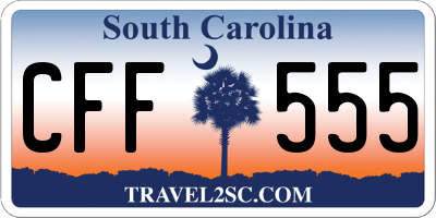 SC license plate CFF555