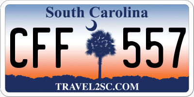 SC license plate CFF557