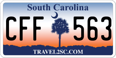 SC license plate CFF563