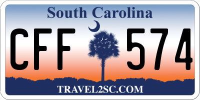 SC license plate CFF574