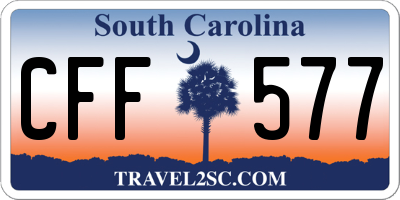 SC license plate CFF577
