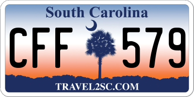 SC license plate CFF579