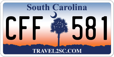 SC license plate CFF581