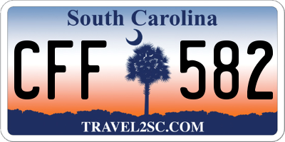 SC license plate CFF582