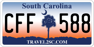 SC license plate CFF588