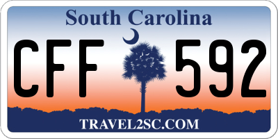 SC license plate CFF592