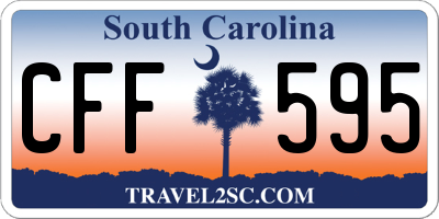 SC license plate CFF595