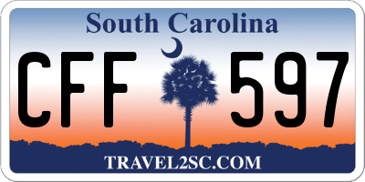 SC license plate CFF597