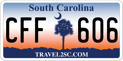 SC license plate CFF606
