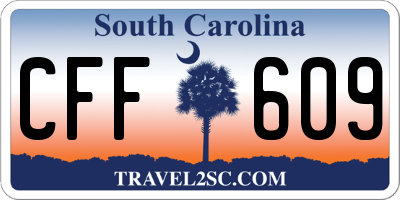 SC license plate CFF609