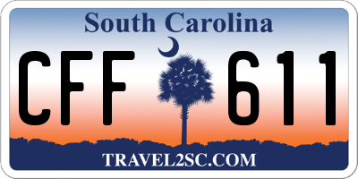 SC license plate CFF611