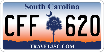 SC license plate CFF620