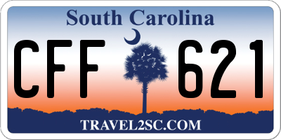 SC license plate CFF621